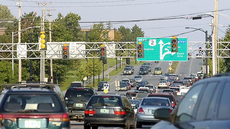 Traffic in Burlington, Vermont