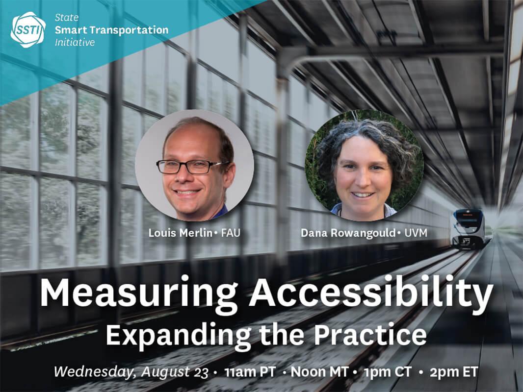 Dana Rowangould and Louis Merlin from Florida Atlantic University will be giving a webinar focused on their research on pedestrian accessibility.