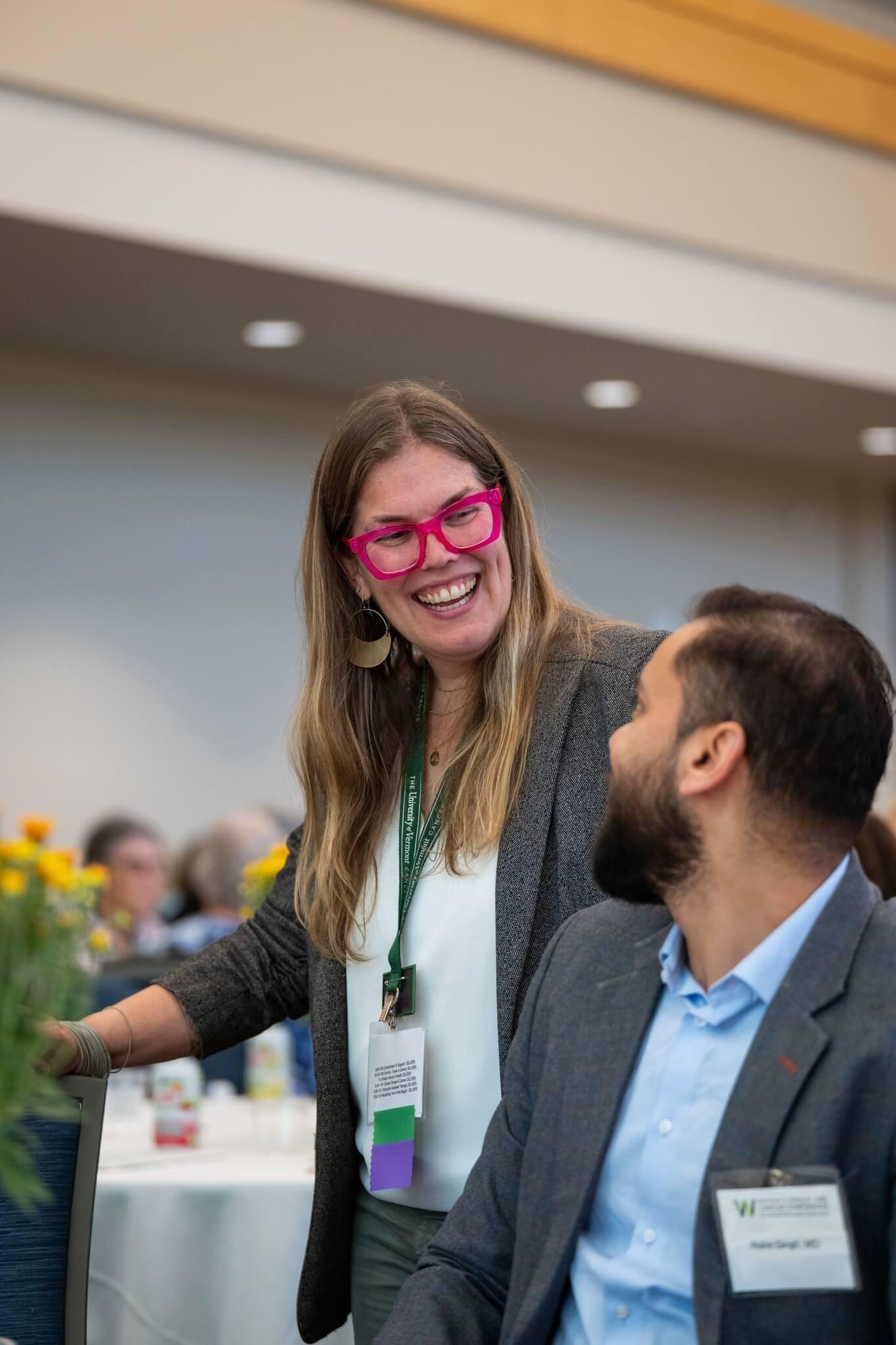 Maura Barry and conference attendee