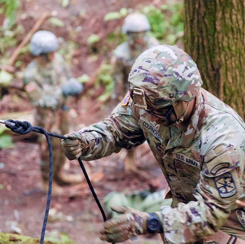 cadet climbing
