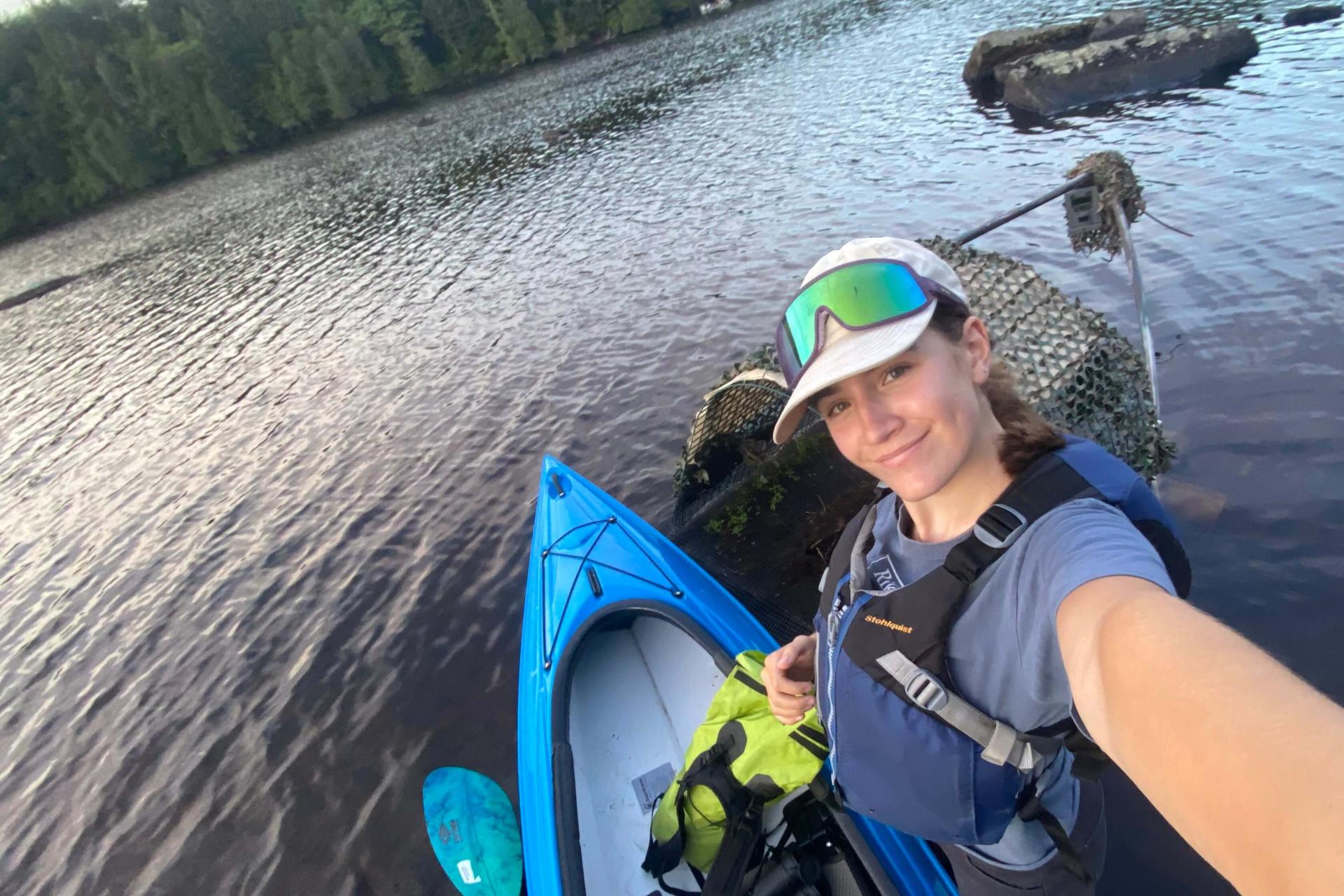 Lauren with her kayak