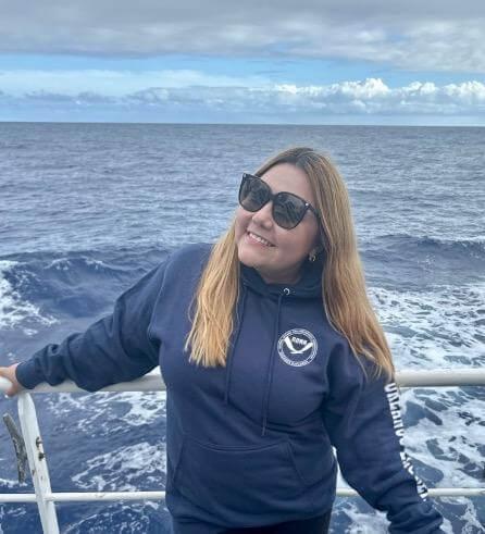 Rosie Chapina on one of the NOAA ships