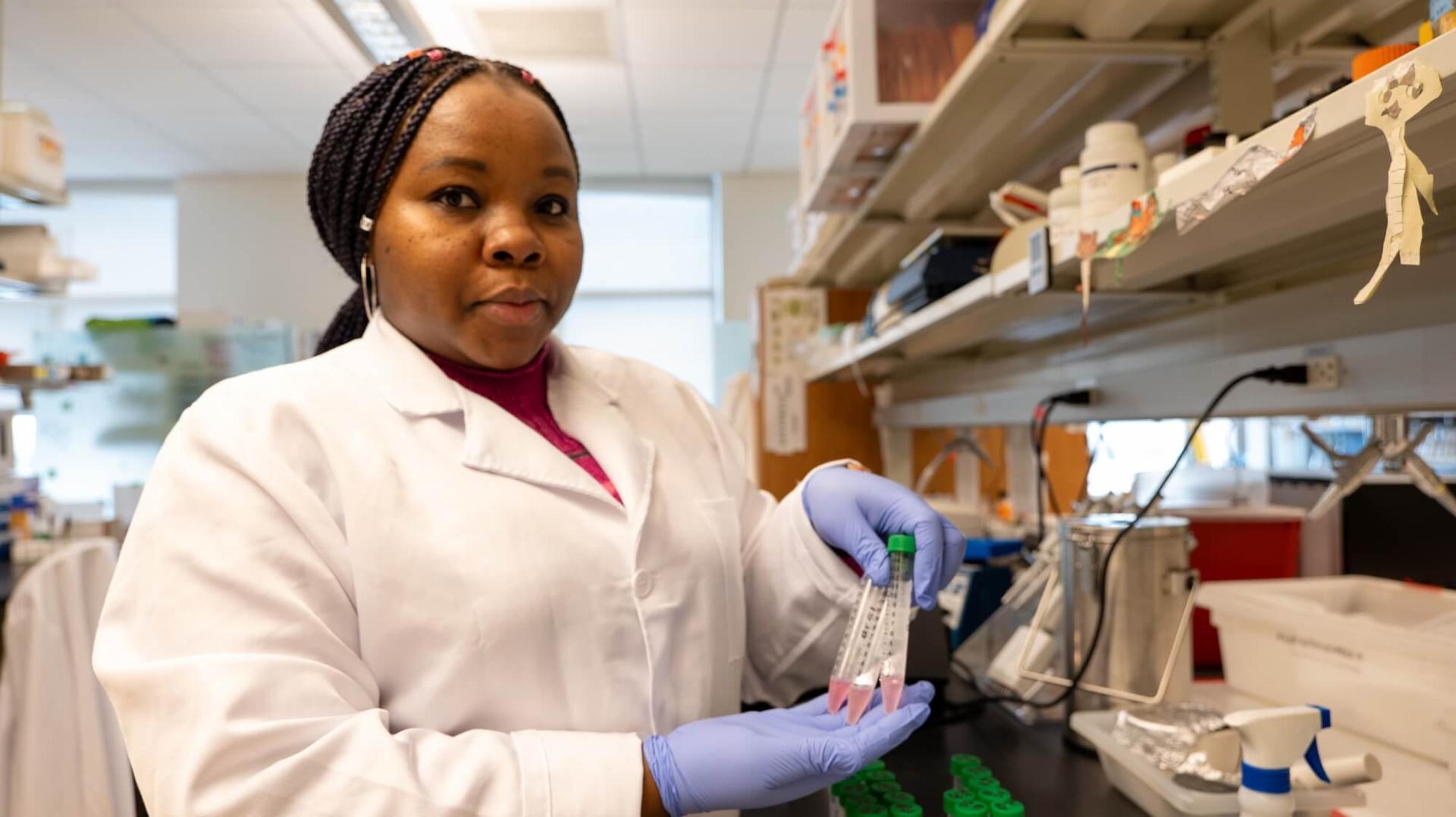 A researcher in her lab.