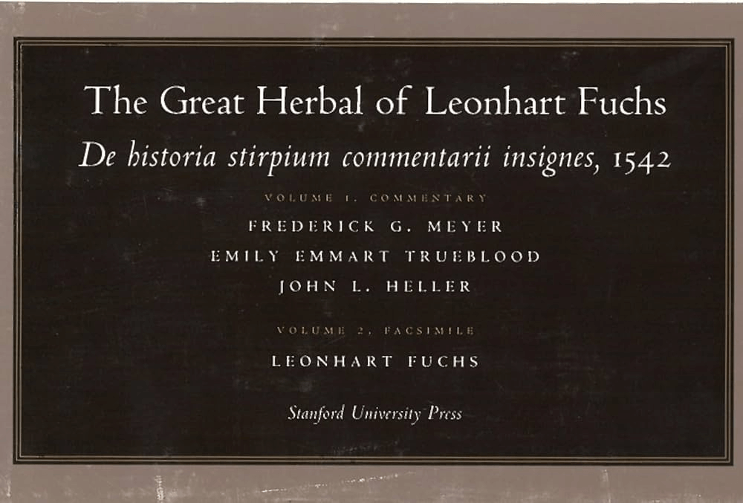 The Great Herbal of Leonhart Fuchs text displayed