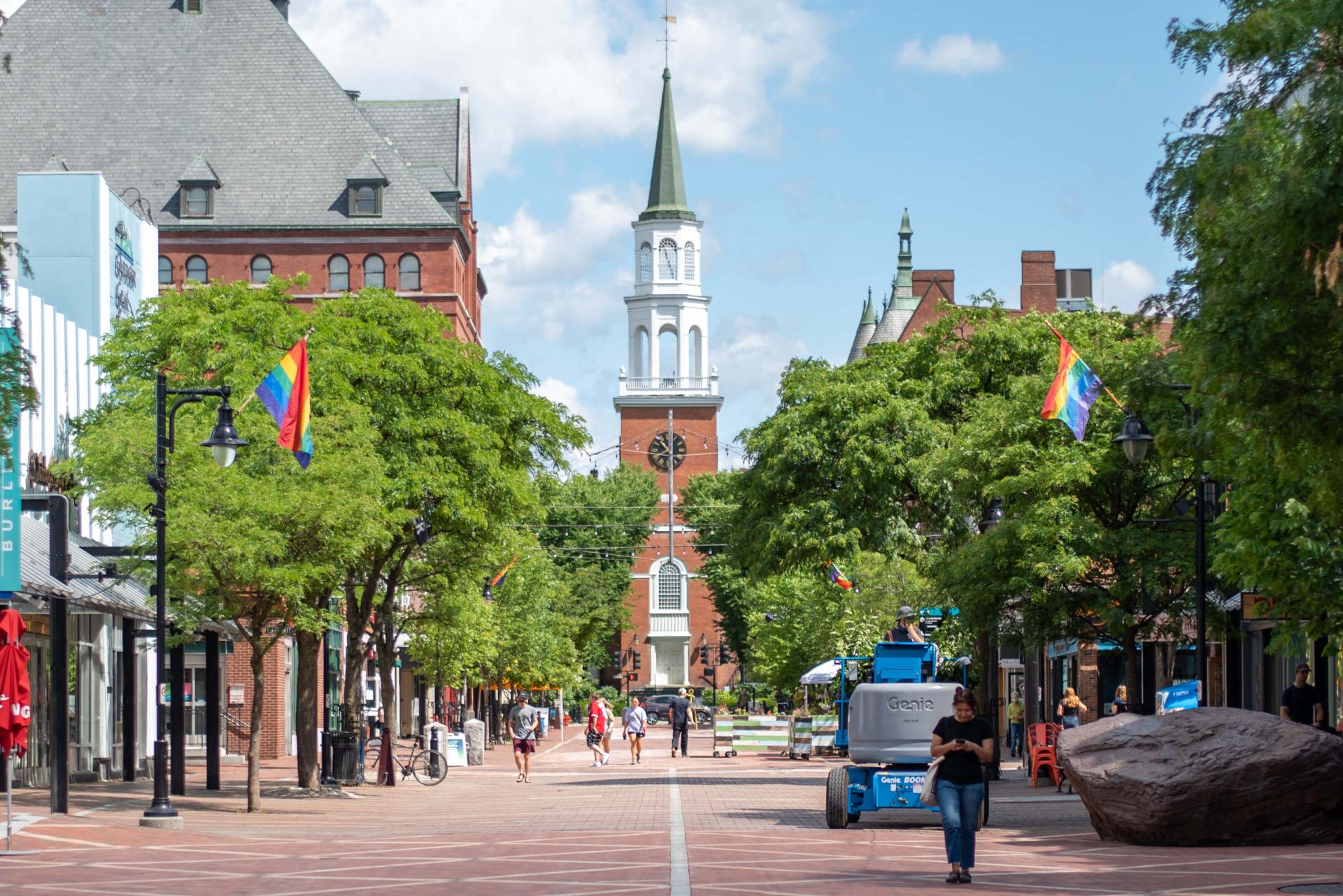 Pride flag on Church St