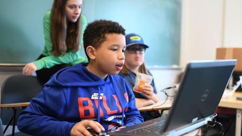 A Vermont youth participates in the Fall STEM Ambassadors Showcase