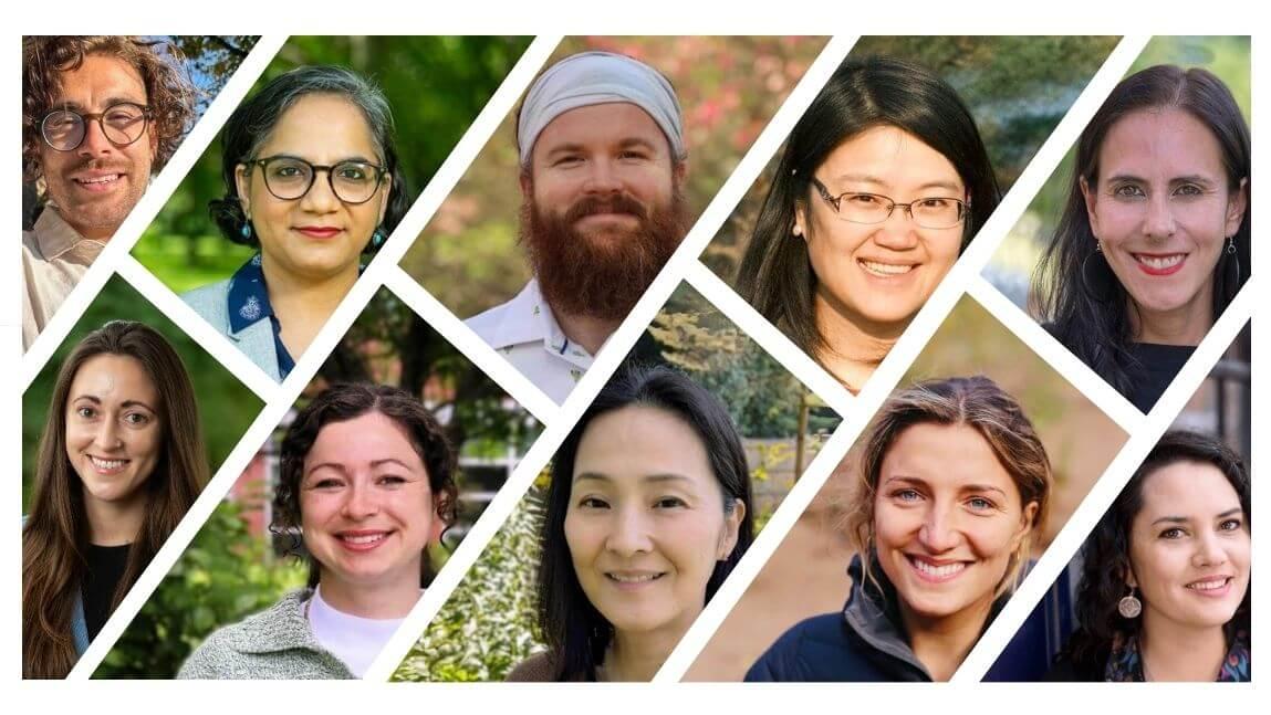 a composite image of ten people's headshots