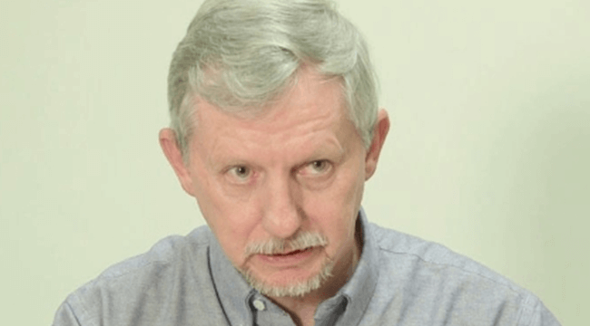 a man being interviewed