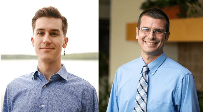 two headshots, each of a man