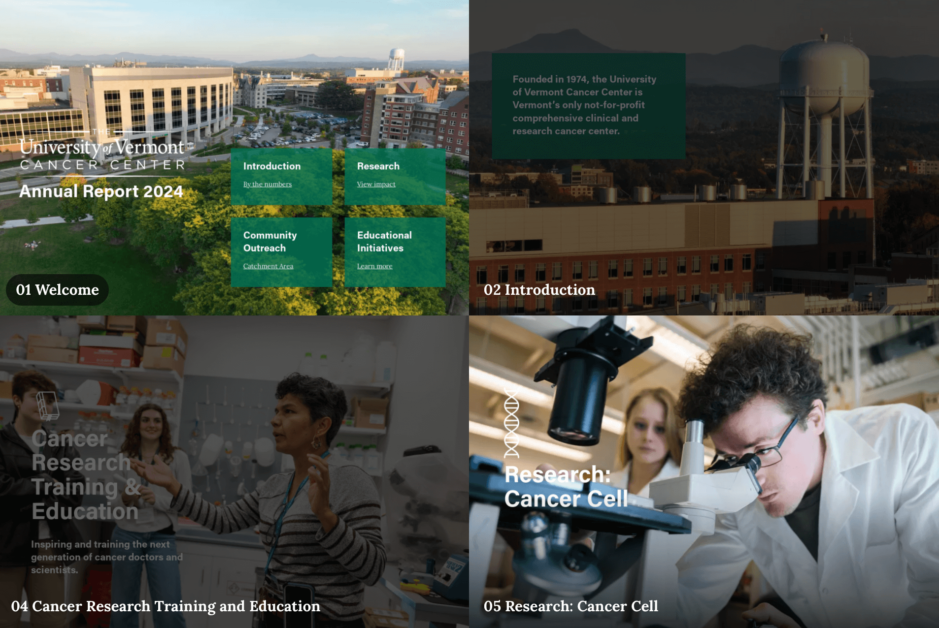 Screenshot of annual report pages 