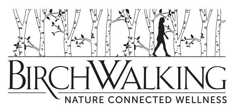 logo: birchwalking, nature connected wellness