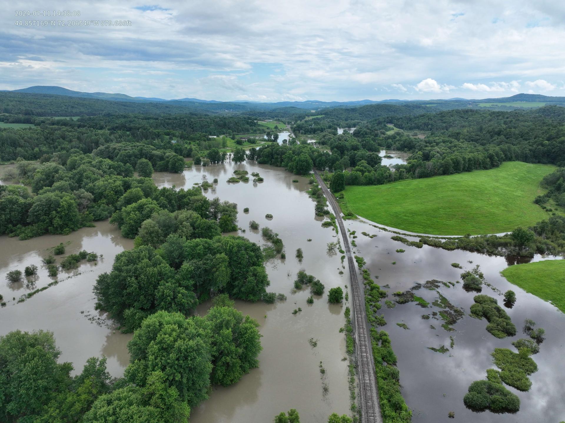 Conventry, VT after July 2024 floods