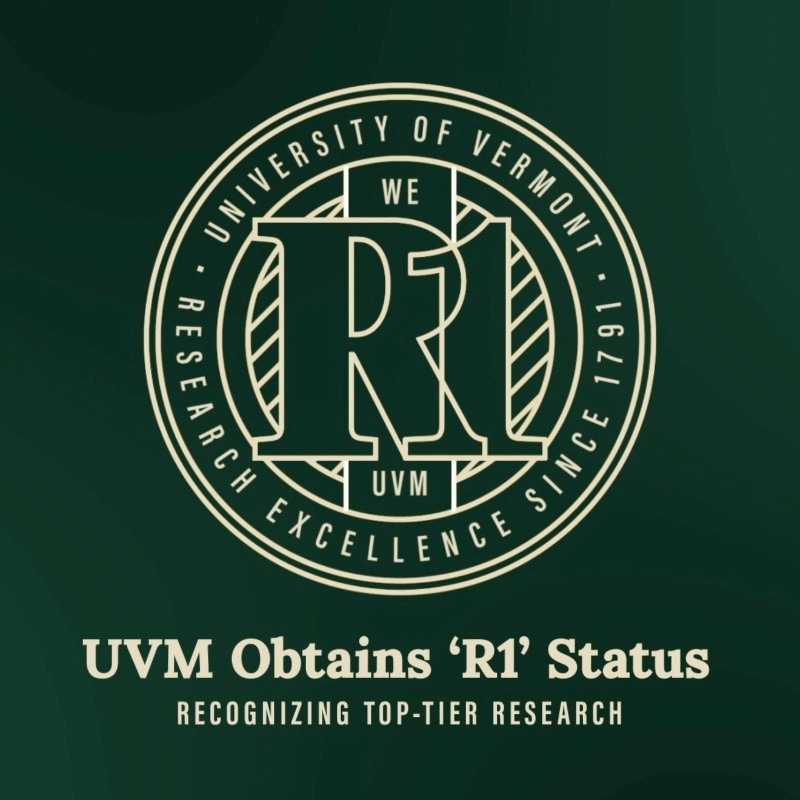 UVM Obtains 'R1' Status Badge