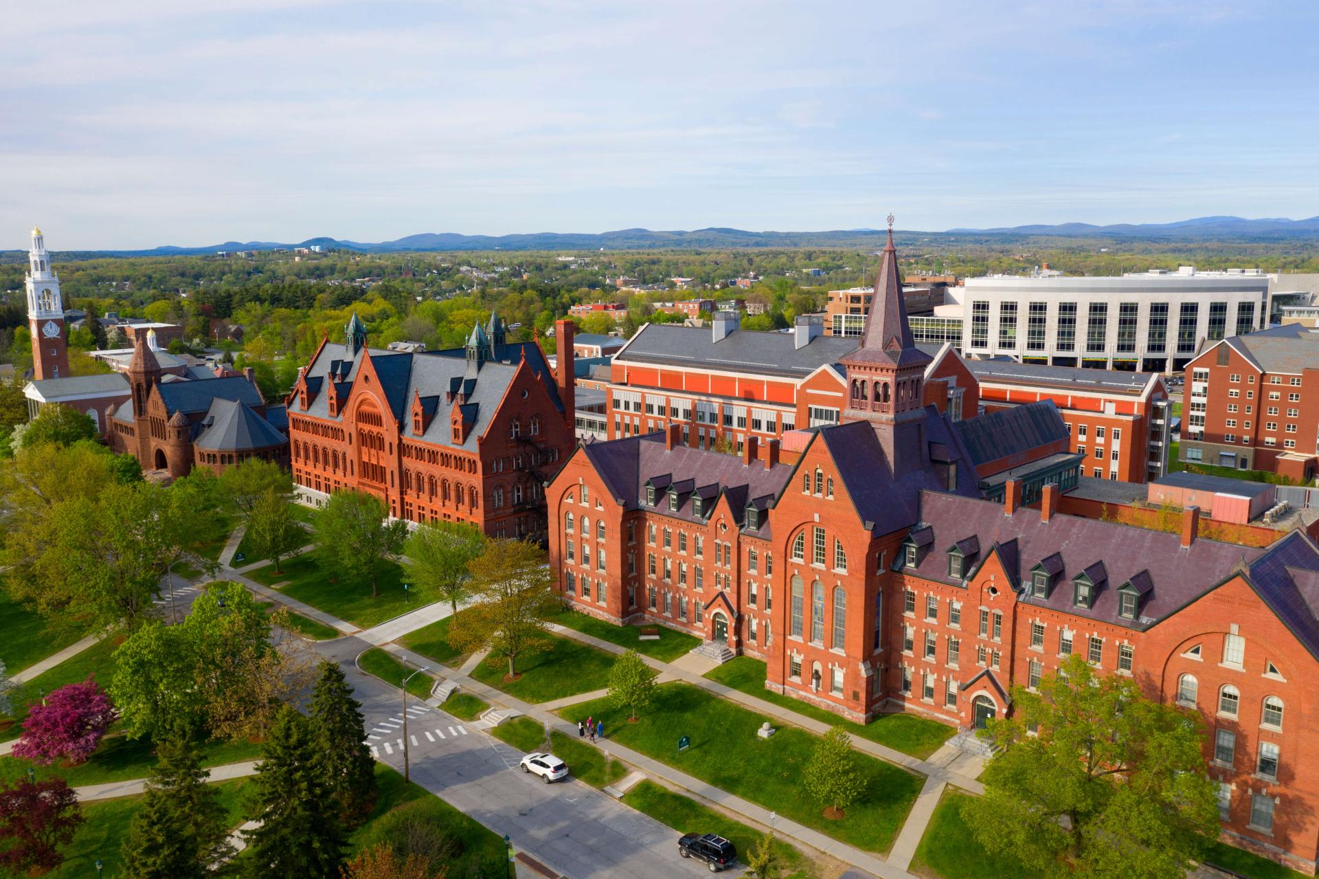 series of buildings on college campus