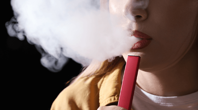 a person vaping