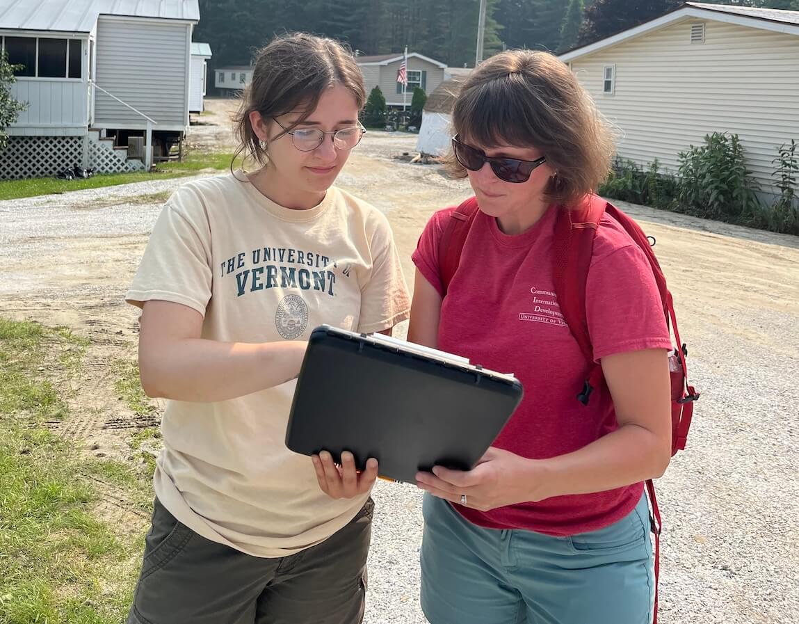 Miranda Degreenia and Professor Kelly Hamshaw