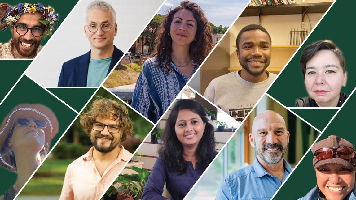 A composite of 10 people