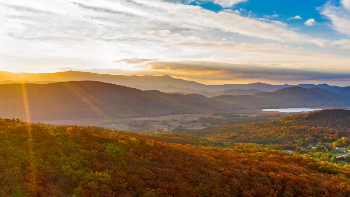 Sunrise over Vermont