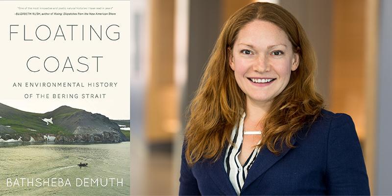 Zencey Prize winner Bathsheba Demuth and the cover of her prize-winning book, Floating Coast