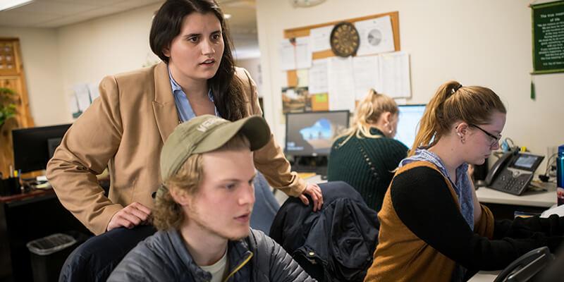 University of Vermont students at the Consumer Assistance Program