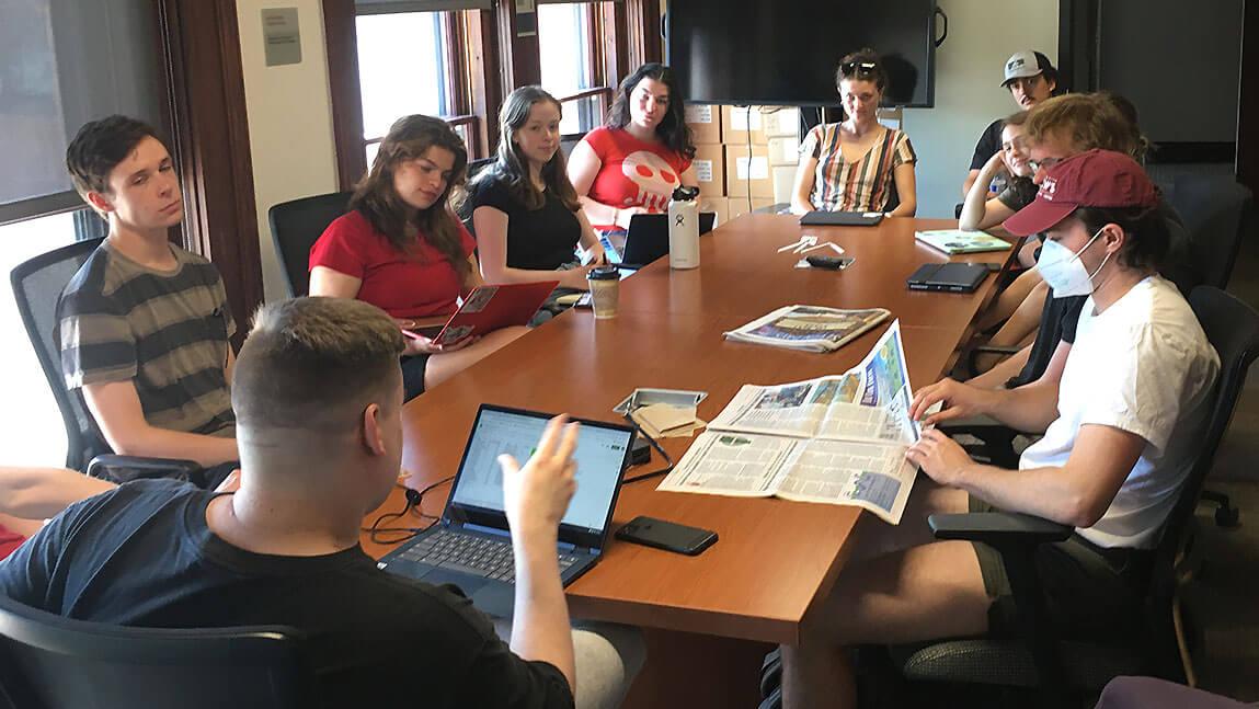 Photo of student reporters