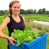 woman holding greens